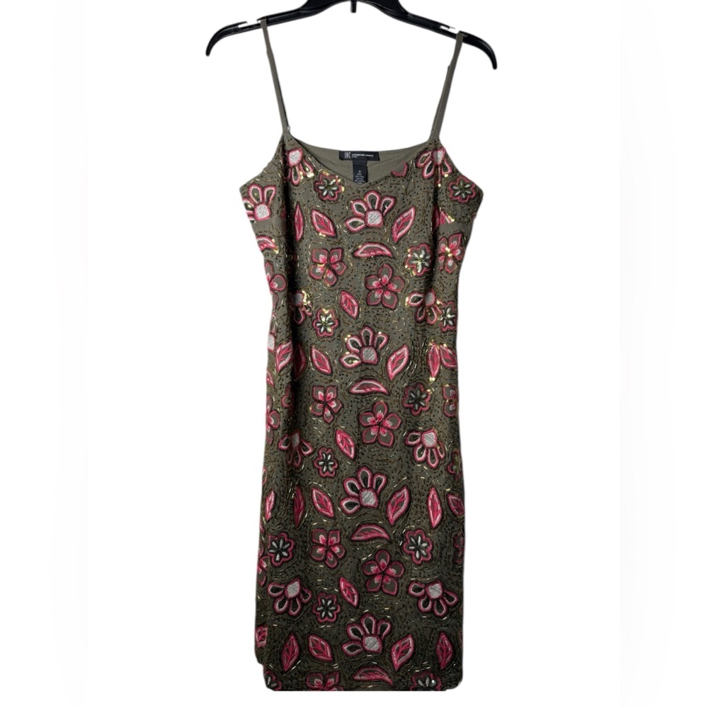 INC International Concepts Women’s Floral Beaded Strap Mini Dress